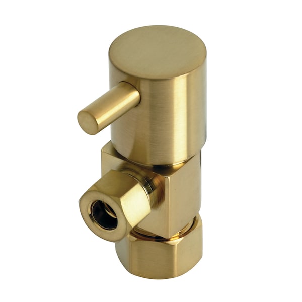 5/8"O.Dx3/8" O.D Anti-Sz Qrtr Turn Ceramic Cartridge Angle Stop, Brass